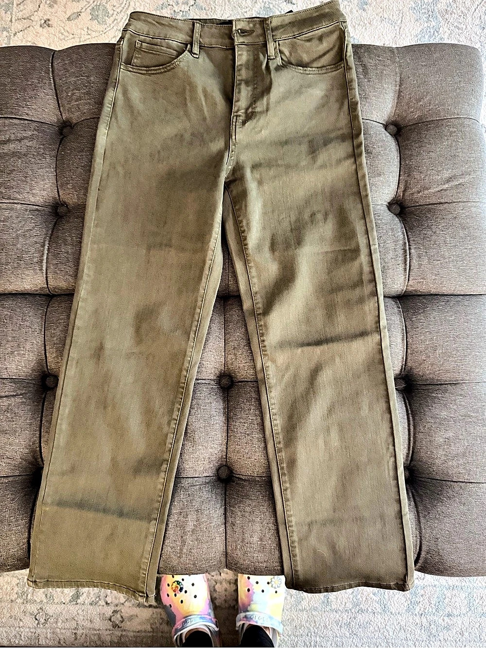 Well Worn High Rise Classic Straight Olive High Rise Jeans Waist 29 NWT